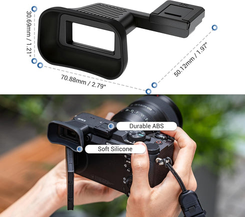 A7C A7CR 7CII 7C 7C A7C) Upgraded II Eyecup Eye Cup with Hot Shoe Cover, Soft Silicon Extended Viewfinder Eyepiece
