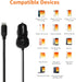 Amazon Basics 12W Car Charger with Lightning Cable (Coiled) for iPhone and Apple Devices, 1.5 ft - Black