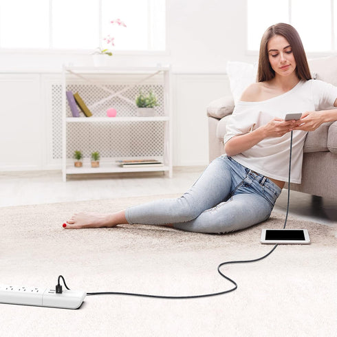 Ruaeoda Long Micro USB Cable - 6ft 2Pack with Gold-Plated PS4 Charger Cable for Android Phones