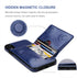 KIHUWEY Compatible with iPhone XR Wallet Case, Premium Leather Kickstand Protective Cover, Blue