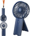 Portable Fan, 4-Speed Adjustable Battery-Operated Fan, USB Rechargeable Desk Fan, Handheld Fan for Travel, Deep Blue