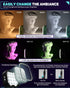IFOOTAGE On Camera Video Light, Portable RGBW Smart Light with APP Control, 18 Effects, Rechargeable, C4 Mint Green