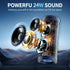 OHAYO Portable Bluetooth Speaker, 24W Stereo Sound, IPX7 Waterproof, Bluetooth 5.3, RGB Lights, 30H Playtime, Blue