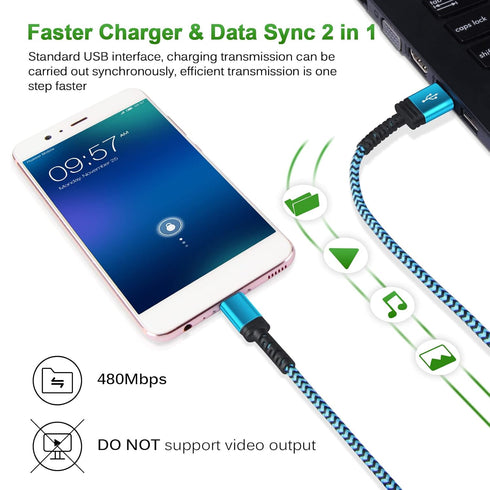 Samsung Type C Charger Cable 3 Pack - 10ft 6ft 3ft for Galaxy A15 5G, A14, S24 Ultra, A23, A54, A13, A53, A24, S23,