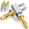 VCELINK Speaker Banana Plugs 6 Pairs, 24K Gold Plated Dual-Screw Type Speaker Connector for Home Theater