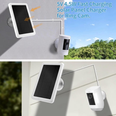 Solar Panel for Ring Camera, Compatible with Ring Stick Up Cam, Stick Up Cam Pro, Ring Spotlight Cam, Spotlight Cam