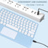 Wireless Bluetooth Keyboard with Touchpad, 10 Inch Round Key, Rechargeable Portable Office for iOS, Android, Windows