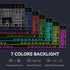 MARVO Large Print Backlit Keyboard, WK712 Wired Computer Keyboard with 7 Colors & 11 Modes for Windows, Mac