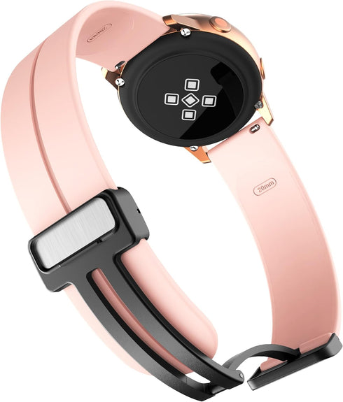 SKG V7 Smartwatch Bands Compatible, Lamshaw Soft Silicone Magnetic Buckle Sport Replacement Straps for SKG V7/VRPEFIT