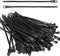Zip Ties with Screw Hole, 150 Pcs, 6 inch 48 lbs Electrical Cable Ties Straps, Heavy Duty Nylon Zip Tie (Black)