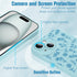 OOK Cute Flower Design Case for iPhone 15, Soft TPU Camera Lens Protective Cover - 6.1 Inch Blue