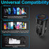 USB C Car Charger, 38W Fast Charge Adapter PD&QC 3.0 Dual Port Cigarette Lighter USB Plug for iPhone 15 14 13 12 11 Pro