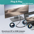 DCHAV 4K 60hz HDMI to Displayport Adapter Unidirectional Display Port to HDMI Converter Male to Female Video Dongle