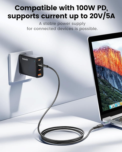 USB C Adapter, 2Pack 100W USB C Female to USB C Male Extension Adapter for iPad Pro iPhone 15 Pro Max MacBook Pro