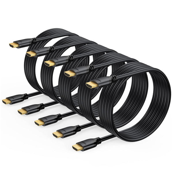 4K HDMI Cable 6FT 5-Pack, High Speed HDMI to HDMI Cable 6
