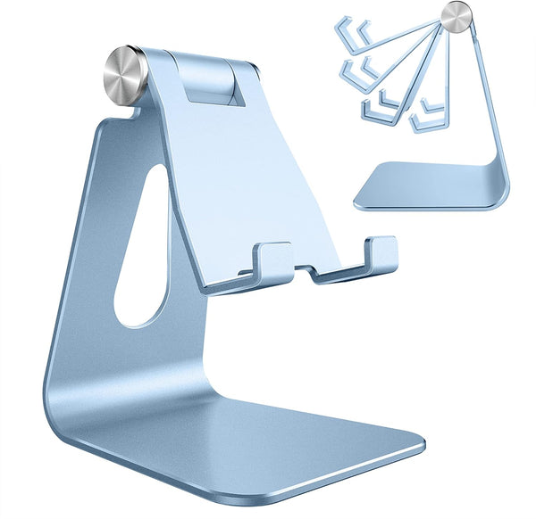 CreaDream Adjustable Cell Phone Stand, Aluminum Desktop Holder Compatible with Phone 13/12 Pro Max, All Mobile Phones,