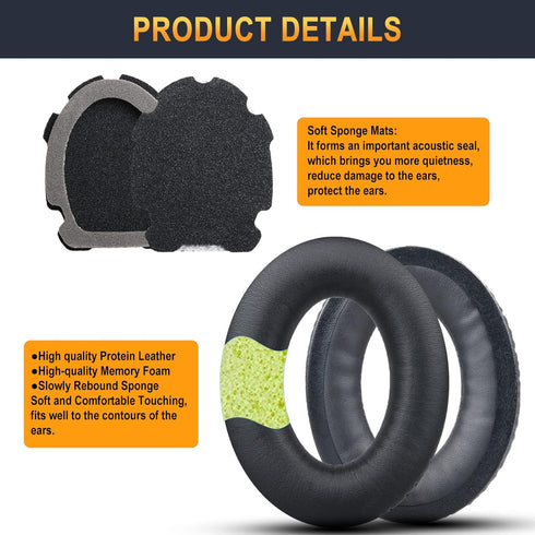 Replacement Ear Pads for Bose Aviation A20, Compatible with Headset X A10 A20, Durable Leather Slow Rebound Foam