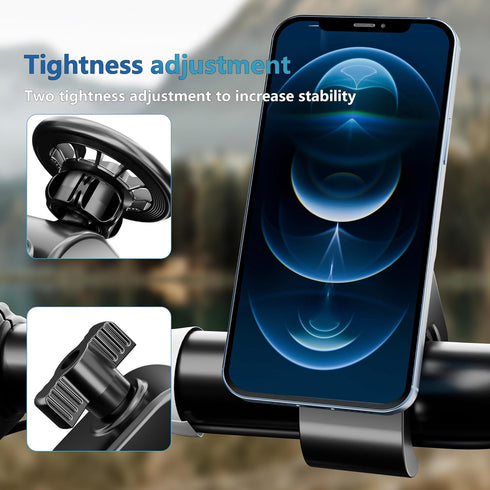 EFEALL Magnetic Phone Holder, Strong Magnet Stroller Phone Mount with Two Metal Rings, for Indoor Gym Equipment(