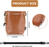 Gabrella Drawstring Camera Bag, Brown Leather Camera Bag with Protective Interior, Comfortable Travel Camera Storage