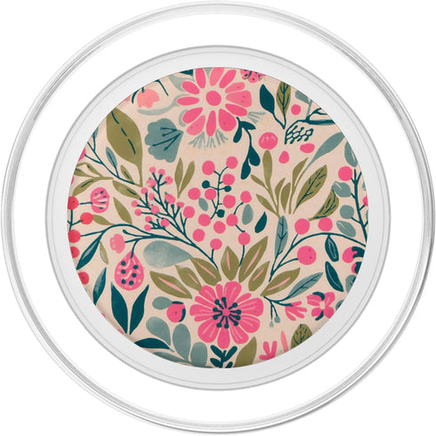 Vibrant Botanical Garden Floral Pattern Designs Boho Floral Garden Pattern for Women Nature & Plant Love PopSockets