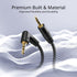 TNP Audio Cable 3.5mm Right Angle (15FT) Male to Male, Gold Plated AUX Adapter for Bose Sony Headphones, iPhone, iPod
