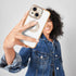 Losin 15 Compatible with iPhone Glitter Case with Logo View for Women Girls Luxury Cute Diamond Case Bling Camera