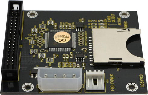 GINTOOYUN SD SDHC SDXC MMC to 3.5" 40Pin Male IDE Adapter for SD Memory Card to IDE Hard Disk Drive