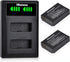 Hisewen LP-E12 Battery 2Pack with Dual USB Charger for Canon EOS M Series and Rebel SL1, Powershot