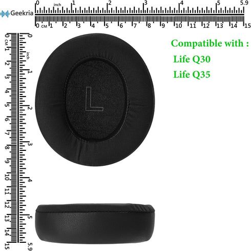 Geekria Sport Cooling-Gel Replacement Ear Pads for Anker Soundcore Life Q30, Q35 Headphones Earpads