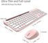 LeadsaiL Wireless Keyboard and Mouse Combo, Full-Sized Ergonomic Computer Keyboard with Phone Tablet Holder for Windows