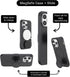 PopSockets iPhone 14 Pro Max Case with Phone Grip, Slide Compatible with MagSafe and Wireless Charging - Black