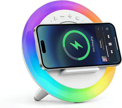 SIDVAR Bluetooth Speaker Night Lightsr,Wireless Charging Modern Speaker,Best Teenage Birthday Gift Ideas Tween