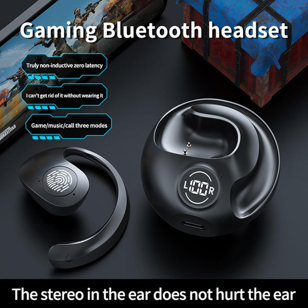 Wireless Earbuds with Dual Mic, LED Digital Display, and Wireless Charging Case
