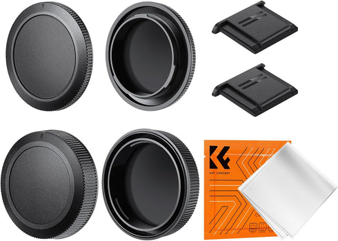 K&F Concept RF Mount Rear Lens Cap & Body Cap Cover Kit for Canon EOS R Series