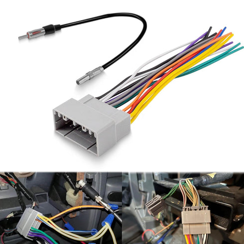 Bedalio Radio Wire Harness with Antenna Adapter Plug Compatible with Jeep 2003-2007,Dodge ram
