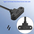 USB 2.0 Type C Panel Mount Adapter Cable, 90 Degree Angle USB C Male to Female Extension, 1ft/30cm