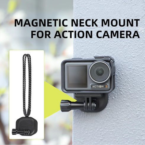 CAPART Quick Release Strong Magnetic Mount Chest for Action Cameras, like DJI OSMO Action 4 3 DJI Pocket 3 2 Insta360 X4 X3 X2 One RS, Go Pro 12 11 10 9 8 ...