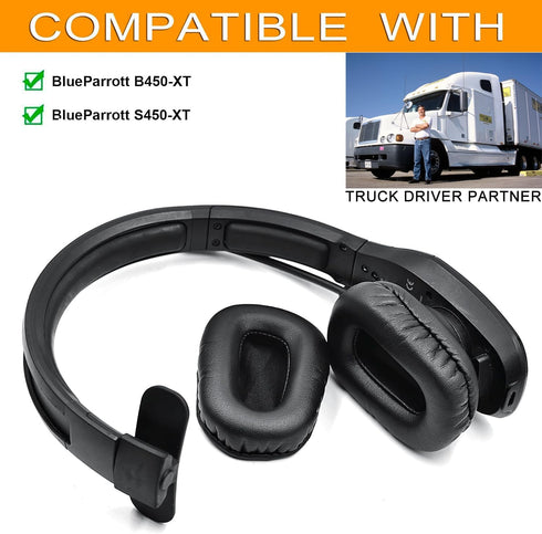 B450-XT Mod Kit Ear Pads + Mic Foam - defean Replacement Ear Cushions Cups Cover Compatible with VXI BlueParrott B450-XT B450XT S450-XT Headset Ear pads with designed for truck drivers