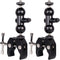 Cool Dual Ball Head Magic Arm Adapter Camera Clamp Mount with 1/4 and 3/8 Thread for DSLR, LED Light, 2 Pack