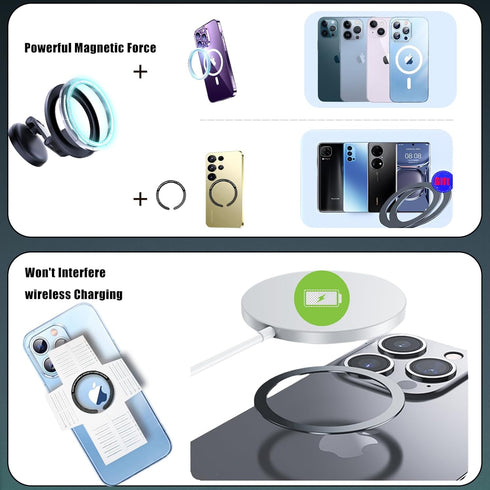 Fits MagSafe Car Mount for Universal Dashboard & Tesla Screen, Zinc Alloy Foldable Hands-Free iPhone Car Mount