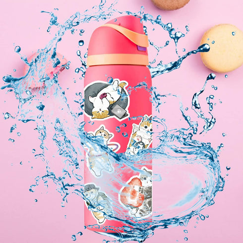 Cute Cat Stickers | 100 PCS | Vinyl Waterproof Stickers for Laptop, Guitar, Motorcycle, Bike, Skateboard, Phone