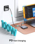 Glomtheia 4K@60Hz 100W 3-Screen USB C to Dual HDMI Adapter, Dual Monitor HDMI Splitter for Extended Display, PD, USB-A