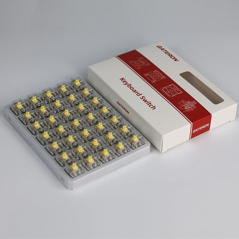 GATERON KS-15 Optical Yellow Keyboard Switches, 35gf RGB LED Infrared Path (35PCS, Yellow)