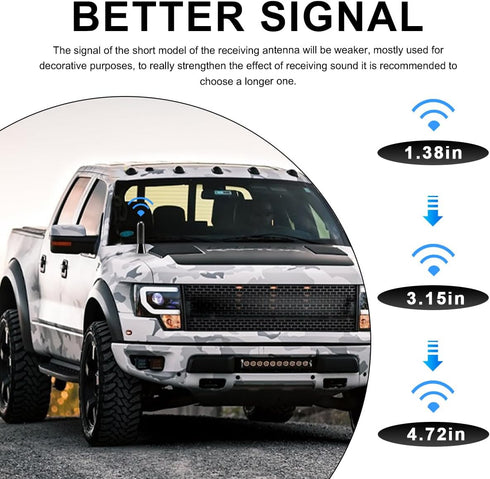 KVAEY 1.37" 4 2 1.37 Inch) Car Short Antenna, Stubby Aluminum Aerial Antenna with Screws & Rubber Gaskets, Shorty