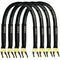 CESS-028L HiFi Premium Speaker Cable Jumpers, 8 Inches, 4 Pack (Large Fork)