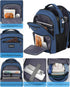 Laptop Backpack for Women & Men, Anti Theft Slim Computer Bag with USB Charging Port, Water Resistant, Blue