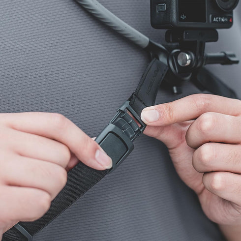 PGYTECH CapLock POV Neck Mount for DJI OSMO Action 5/4/3, for GoPro Hero 13/12/11/10, Hand Free Video Vlog Attachment