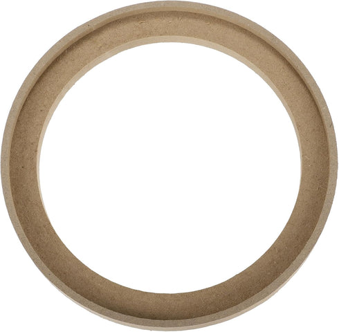uxcell 4 Pcs Universal 6.5 Inch Speaker Subwoofer Mounting Spacer Rings, Solid Wood Beige