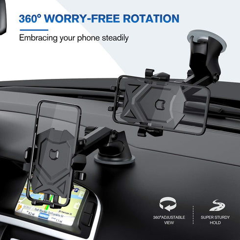 Universal Long Neck Phone Holder for Car, Compatible with iPhone Xs, XS Max, XR, 8, 7, S10, S9, LG and More