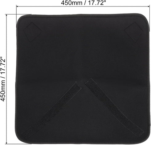 PATIKIL Camera Protective Wrap, 18"x18" Lens Wrap Cloth with Thick Protective Neoprene, Lens Pouch Bag with Hook and Loop for Lens, SLR, Black Purple